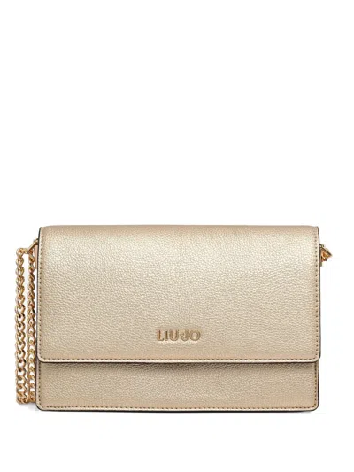Liu •jo Chain Satchel Cross Body Bag In Gold