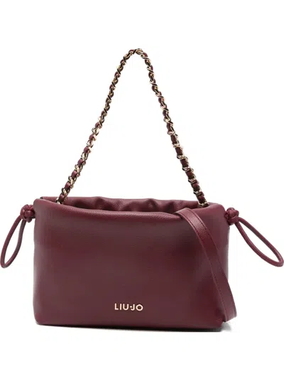 Liu •jo Chain-strap Drawstring Bag In Red