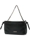 Liu •jo Chain-strap Drawstring Shoulder Bag In Black