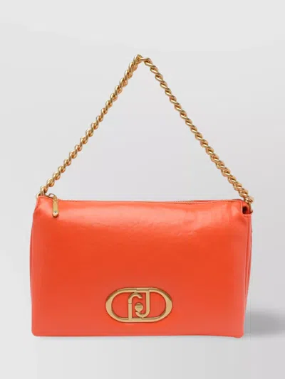 Liu •jo Chain Strap Shoulder Bag In Orange