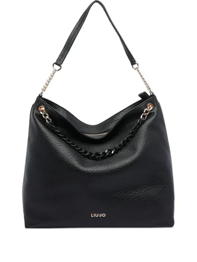 Liu •jo Chain Tote Bag In Black