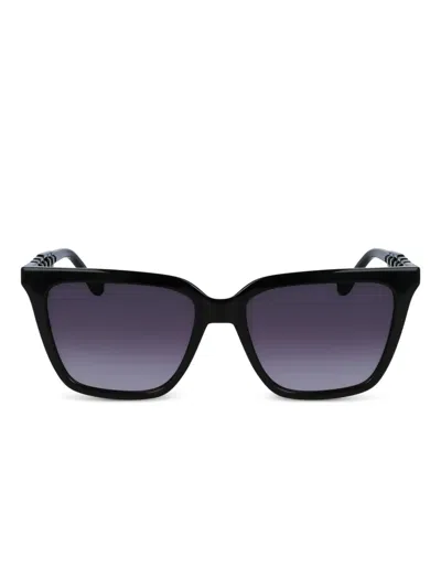 Liu •jo Chain-detail Square-frame Sunglasses In Black