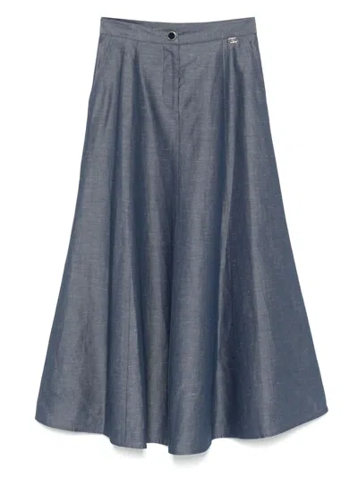 LIU •JO CHAMBRAY MIDI SKIRT