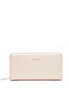 Liu •jo Champagne-colored Wallet With Zipper In Gold