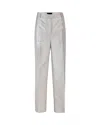 Liu •jo Champagne Shantung Trousers In Gray