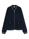 Liu •jo Logo-embroidered Bomber Jacket In Blue