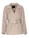 Liu •jo Liu Jo Belt Coat In Brown
