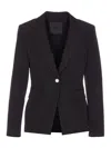 Liu •jo Structured Pearl-button Blazer With Flap Pockets In Black