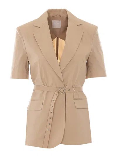 Liu •jo Beige Jacket In Brown