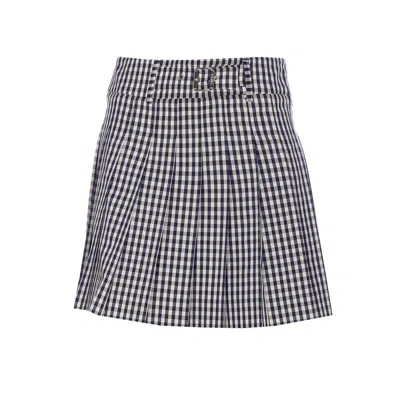 LIU •JO CHECK MOTIF MINI SKIRT