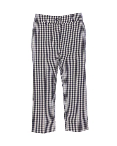 Liu •jo Liu Jo Blue And White Check Pattern Trousers In Multi