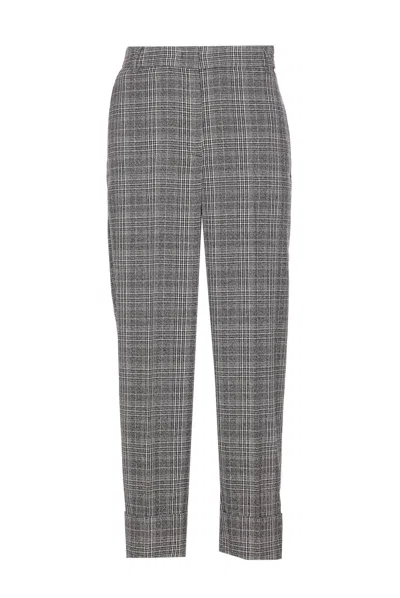 Liu •jo Check Pants In Gray