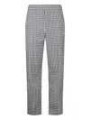 Liu •jo Check-pattern Cropped Trousers In Blue