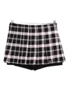 Liu •jo Check Pleated Skirt In Black