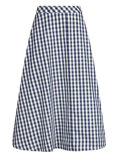 Liu •jo Long Gingham Print In Blue