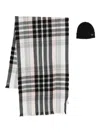 Liu •jo Checked Scarf Set In Black