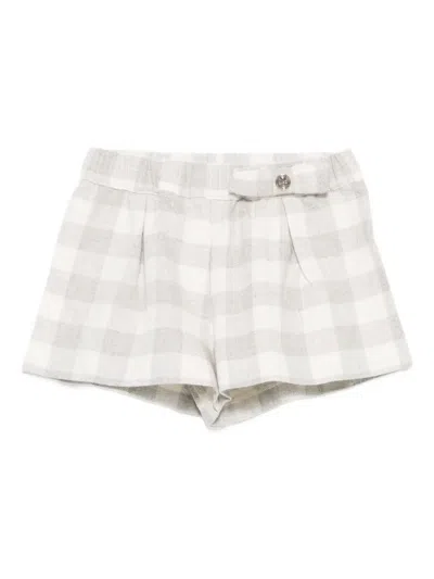 Liu •jo Babies' Checked Shorts In Gray