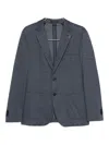 Liu •jo Checked Single-breasted Blazer In Blue