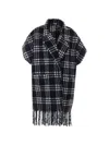 Liu •jo Check-pattern Fringed Jacket In Multi