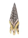 Liu •jo Cheetah-print Scarf In Black