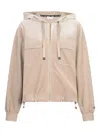 Liu •jo Chenille Hoodie In Neutral