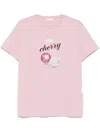 Liu •jo Liu Jo Embellished Graphic Printed T In Pink