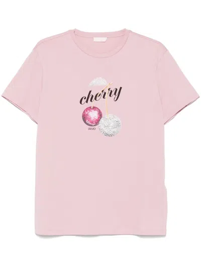LIU •JO CHERRY-PRINT T-SHIRT
