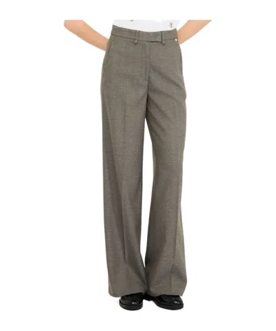 Liu •jo Chevron Pleat Trousers In Gray