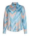 Liu •jo Chevron-print Shirt In Multi