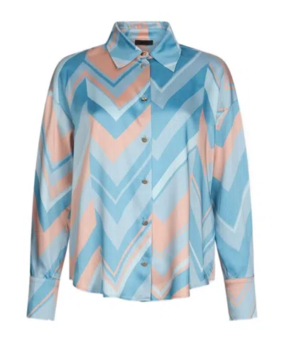 Liu •jo Chevron-print Shirt In Multi