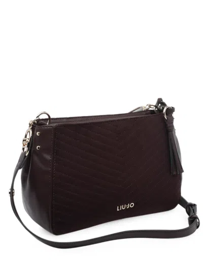 Liu •jo Chevron-quilted Tassel-detail Shoulder Bag In Red