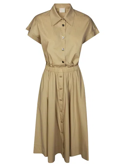 Liu •jo Liu Jo Chic Cotton Suit Chemisier Dress For Women In Nude