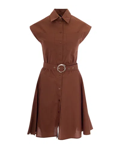 Liu •jo Liu Jo Chic Women's Mini Dress For Spring/summer 2026 In Brown