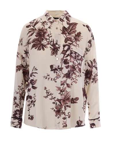 Liu •jo Liu Jo Chic Women's Mini Ramage Shirt In Brown