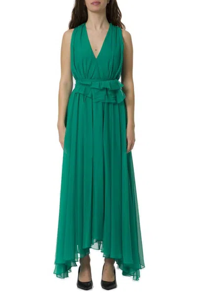Liu •jo Liu Jo Emerald Green Asymmetric Midi Dress