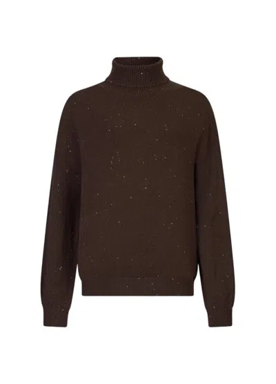 Liu •jo Chocolate Brown Turtleneck Sweater