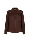 Liu •jo Liu Jo Crepe De Chine Blouse In Brown