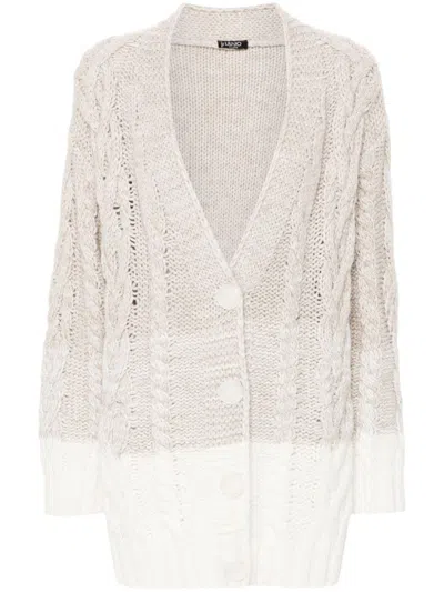 Liu •jo Liu Jo Neutrals Chunky Knit Cardigan In Toni Neutri