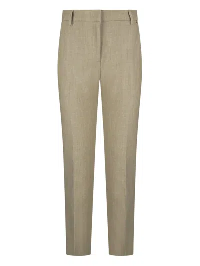 Liu •jo Cigarette Trousers In Neutral