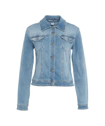 Liu •jo Liu Jo Classic Blue Denim Jacket With Kent Collar