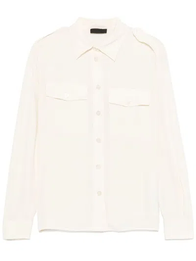 Liu •jo Liu Jo Classic Button-up White Shirt With Refined Detail