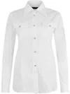 Liu •jo Liu Jo Classic White Button-down Shirt With Chest Pockets In White