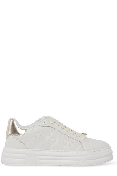 Liu •jo Liu Jo Cleo Logo Embossed Sneakers In White