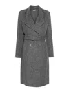 Liu •jo Double-breasted Coat In Black