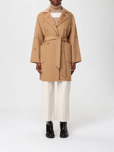 Liu •jo Coat Liu Jo Woman Color Beige In Brown
