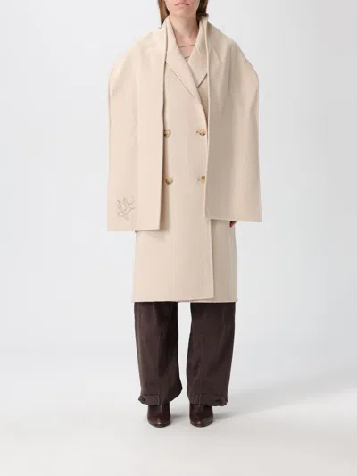 LIU •JO COAT LIU JO WOMAN COLOR CREAM,H37252078