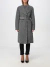 Liu •jo Double-breasted Coat In Grau