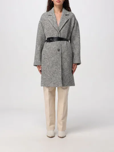 LIU •JO COAT LIU JO WOMAN COLOR GREY,H43861020