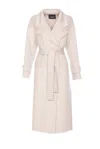 Liu •jo Belted Coat With Long Sleeves In White