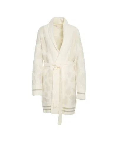 Liu •jo Coat With Belt In White